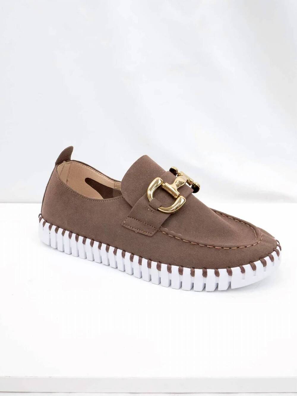 NEW ILSE JACOBSEN women's tulip 3874 slip on with buckle in brown